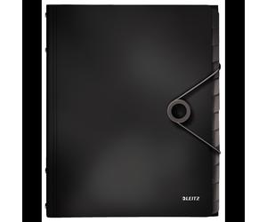 Pochette à rabats Leitz 45701095 format A4 en polypropylène noir 260x320x17mm avec système de fermeture