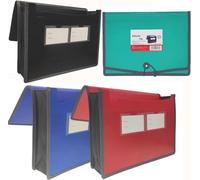 Pochette à soufflet avec cordon élastique - Organiseur de documents pour formats A4 et lettre - Lot de 4