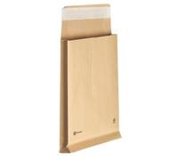 Pochette à soufflets 5 cm kraft brun armé 275 x 365 mm Bruneau 120 g sans fenêtre - Boîte de 50 - Pochettes à soufflets kraft armé - Bruneau