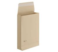 Pochette à soufflets 7 cm kraft brun armé 280 x 365 mm Bruneau 120 g sans fenêtre - Boîte de 25 - Pochettes à soufflets kraft armé - Bruneau