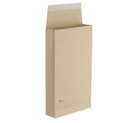 Pochette à soufflets 7 cm kraft brun armé 300 x 470 mm Bruneau 120 g sans fenêtre - Boîte de 25 - Pochettes à soufflets kraft armé - Bruneau