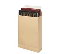Pochette à soufflets 9 cm kraft brun armé 280 x 410 mm Bruneau 120 g sans fenêtre - Boîte de 25 - Pochettes à soufflets kraft armé - Bruneau