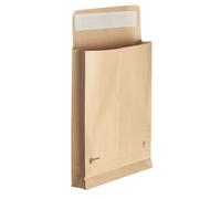 Pochette à soufflets kraft brun armé 120 gr Bruneau 260 x 330 mm soufflet 5 cm sans fenêtre - Boîte de 50 - Pochettes à soufflets kraft armé - Bruneau