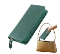 Pochette à stylos en cuir - Rangement de papeterie vintage, 3 emplacements avec matériau durable, stylo plume au design compact, accessoire d'écriture, pochette à stylos pour voyage, maison, travail,