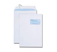 Pochette blanche 229 x 324 (C4) 100g avec fenêtre 50 x 100 - Boite de 250
