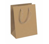 Pochette cadeau - Eurowrap - 28800-3C - Papier kraft brun - Écologique - Dimensions 25.3x21.5cm