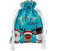 Pochette Cadeau Merry Christmas 24 cm x 32 cm bleu clair One Size