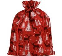 Pochette Cadeau Reindeer 30 cm x 40 cm rouge One Size