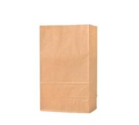 Pochette Cadeau Sac en papier kraft brun for aliments, légumes, sac de courses, emballage bonbons, à lunch, épicerie, biscuits, pain(18x32x11cm,100pcs)