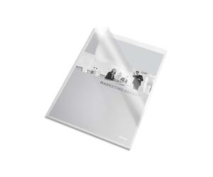 Pochette coin esselte pvc transparent grainé 20/100e 40f ouverture haut droit a4 225x307mmboîte 100 unités