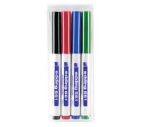 Marqueur effaçable Edding E661 pointe ogive 1 à 2 mm - Pochette de 4
