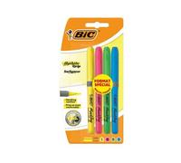 BIC Pochette de 4 surligneurs Highlighter Grip
