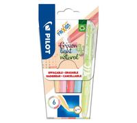 Pilot Pen Surligneurs effaçables FriXion Light Natural – Pochette 6 multicolores