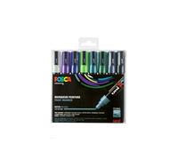 Posca Marqueur à pigment PC-5M – étui de 8, couleurs froides