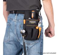 Pochette de ceinture à outils, pochette à outils avec 15 poches, ceinture utilitaire avec porte-marteau, réglable pour hommes femmes électriciens charpentiers, construction Blocs de couleurPolyester
