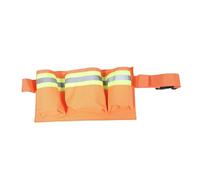 Pochette de Ceinture Haute Visibilité pour Nettoyage, Orange | Bandes Réfléchissantes, Tissu Oxford, Compartiments Multiples, Poches Filet Latérales, pour Moufles et Objets Portables