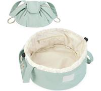 Pochette de cosmétiques Unyqoos® vert menthe – Organisateur de maquillage de voyage, 28 x 16 x 30 cm, 0,14 kg, tissu résistant à l'eau, doublure intérieure rembourrée, 2 poignées de transport, fermetu