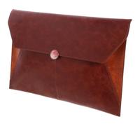 Pochette de Documents A4 Marron en Tissu Oxford Fermeture à Pression | Rangement Dossier, Protège les Papiers de L’usure, Usage Bureau Maison inition Lisse