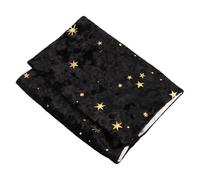 Pochette de Livre à Dorure à Chaud en Tissu Noir pour Étudiants | Motif Étoilé, Protection Vie Privée, Bords Préservés, Coins Moins Abîmés, pour Cahier et Reliure