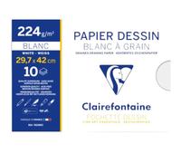 Clairefontaine Pochette Dessin à grain A3 10 feuilles 224 g