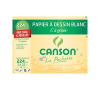 Pochette De Papier Canson 24x32cm 224g 12 Feuilles