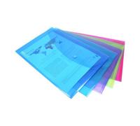 Pochette de rangement à bouton pression Rapesco A4+ - Lot de 5