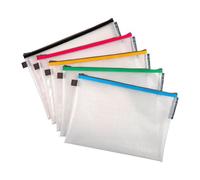 Pochette de rangement à fermeture éclair A4 Exacompta coloris assortis