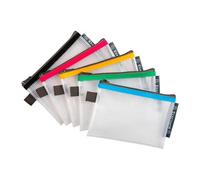 Pochette de rangement à fermeture éclair A6 Exacompta coloris assortis
