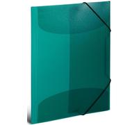 Pochette de rangement A3 en polypropylène translucide vert foncé, lot de 3 pièces