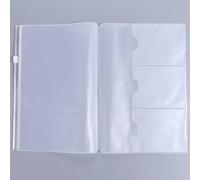 Pochette de rangement en PVC avec fermeture éclair - Recharges pour porte-cartes de voyage de taille standard (210 x 140 mm)