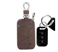 Pochette de rangement géométrique pour clés de voiture | Protection de e voiture en cuir synthétique pour homme et femme, petits objets d'extérieur