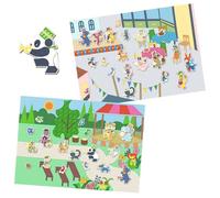 Djeco Pochette de stickers repositionnables CREER AVEC DES STICKERS – Fanfare Vert