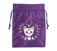 Pochette de tarot avec cordon de serrage | Pochette de tarot en velours, porte-cartes souple, accessoires multifonctionnels, sacs à bijoux Oracle Cards pour fête de Noël, Ztd05-violet, Reportez-vous à
