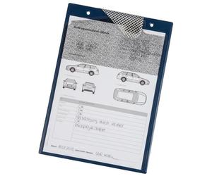 Pochette deEichner avec fermeture velcro, cordelette et 2 compartiments DIN A4 bleu 10 pcs