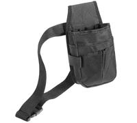 Pochette D'électricien Professionnelle en Tissu Oxford Noir | Format Compact, Rangement Vertical des Outils, Sacoche Utilitaire pour Hommes et Menuisiers