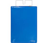 Pochette d'identification A4 bleue PVC avec fil de maintien UV=10 pièces