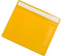 Pochette d'identification A4 paysage PVC autocollante jaune UE=10 pièces