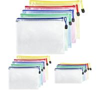 Pochette Document Zippée - 15 Pièces - PVC Mesh - A4/A5/A6 - Étanche - 5 Couleurs