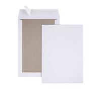 Pochette dos carton kraft blanc 120 g GPV sans fenêtre - Boîte de 25
