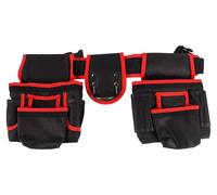 Pochette d'outils avec 20 poches, sacoche de ceinture, en tissu Oxford, couleur noire
