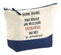 Pochette D'une Décoratrice Ça N'existe Pas Idée Cadeau Pour Collègue Travail Retraite Trousse Grand Format Maquillage Toilette