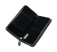 Pochette en cuir classique - Sac de rangement vintage pour papeterie, organiseur à 3 emplacements avec style, étui pour stylo plume avec breloque, accessoire d'étude de bureau, fournitures de voyage p