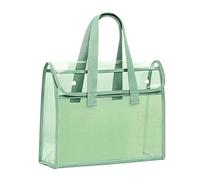 Pochette en plastique imperméable 1 dossier portatif Transparent et étanche de grande capacité, sac rangement fichiers extensible, auto-adhésif en PVC(Green)