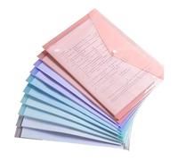 Pochette en plastique imperméable Classeurs A4 en plastique Transparent, sacs de rangement documents PP imperméables for papiers Test d'étudiant, Organization bureau 10 pièces