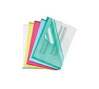 Exacompta Chemise coin plastique A4 polypropylène lisse 12/100e transparente - Paquet de 100