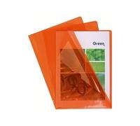 Pochette Exacompta - Etui de 100 pochettes à coins A4 PVC lisse Orange