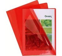 Pochette Exacompta - Etui de 100 pochettes à coins A4 PVC lisse Rouge Rouge G