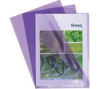 Etui carton de 100 pochettes coin PVC lisse haute résistance 13/100e - A4 - Violet