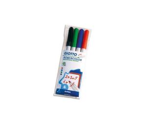 Pochette feutre robercolor pointe fine giotto pour tableau blanc odeur neutre ecriture 1mm 4 unites coloris