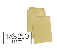 Pochette gpv kraft brun recycle 90g b5 176x250mm autocollante boite 500 unites